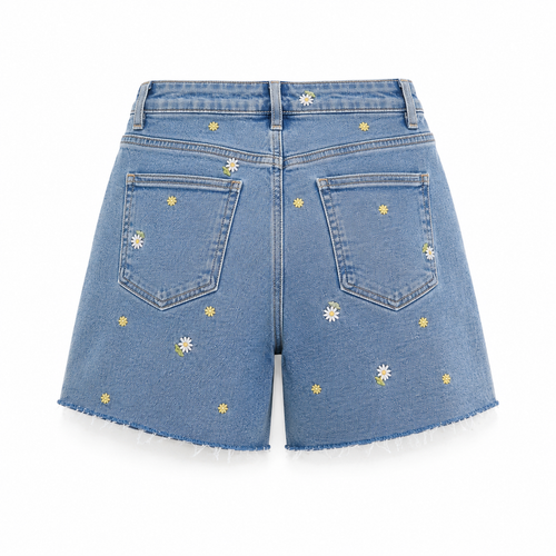 Daisy Days Embroidered Shorts