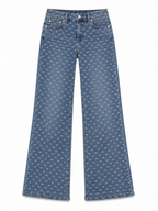 Sweetheart Bow Wide Leg Jeans