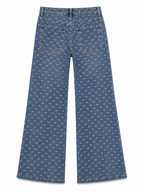 Sweetheart Bow Wide Leg Jeans